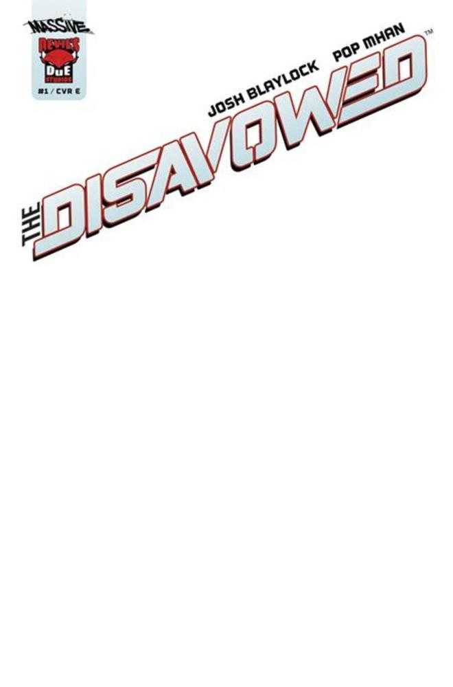 Disavowed #1 (Of 5) Cover E Blank Sketch Variant Limited To 1000