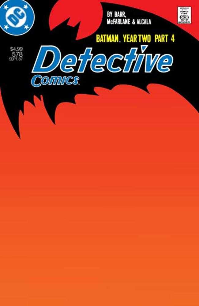 Detective Comics #578 Facsimile Edition Cover B Blank Card Stock