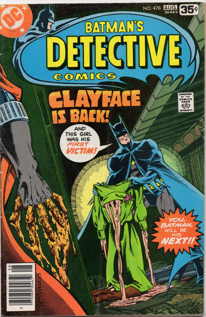 Batman Detective Comics #478 : 1st full 3rd Clayface