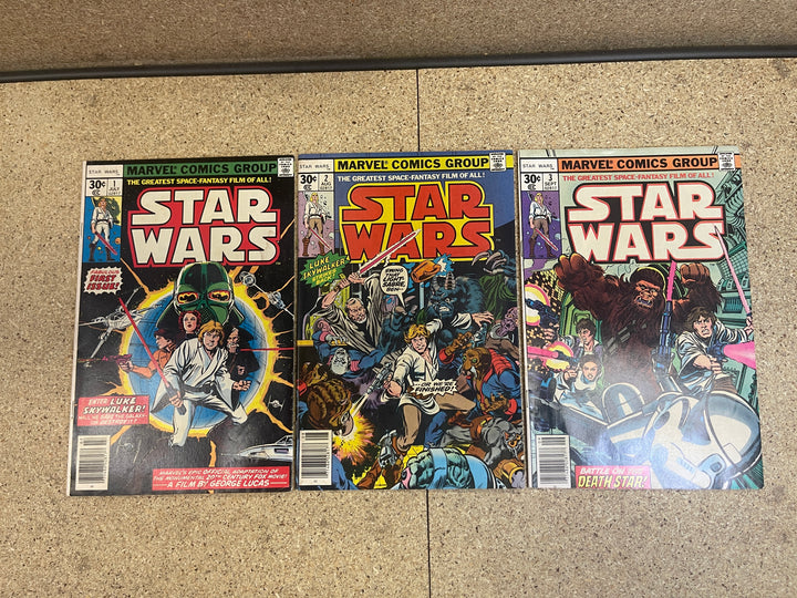 Star Wars #1-3 mid grade newsstand