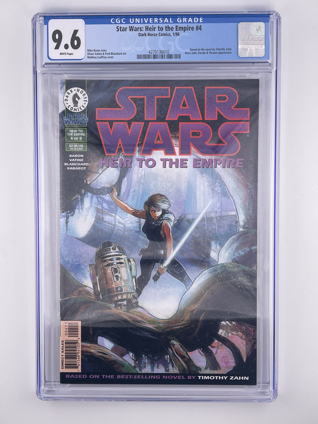 Star Wars: Heir to the Empire #4, CGC 9.6, Mara Jade 1st cover