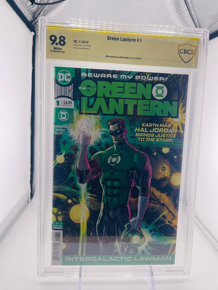 Green Lantern #1 CBCS 9.8 Signed by Liam Sharp 2019