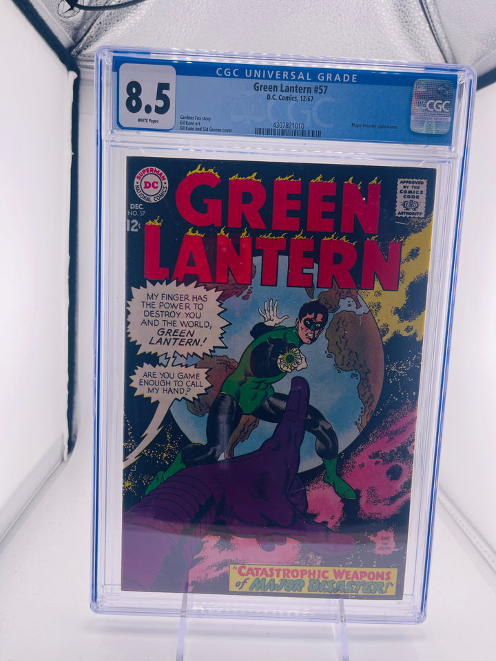 Green Lantern #57 CGC 8.5 Gil Kane Sid Green Cover 1967