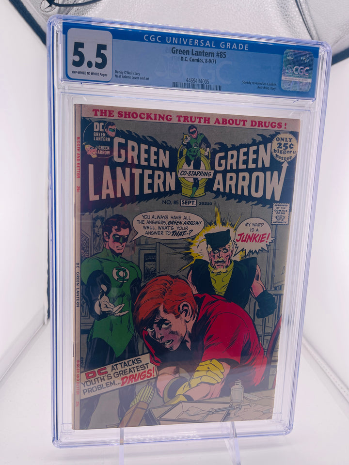 Green Lantern #85 CGC 5.5 Anti-Drug Story 1971