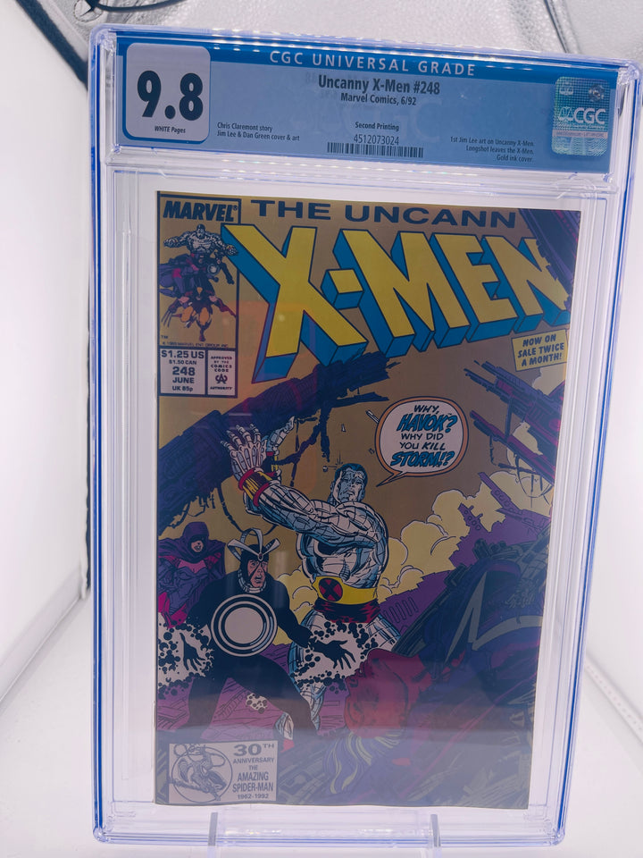 Uncanny X Men #248 CGC 9.8 2nd Print 1st Jim Lee art on Uncanny