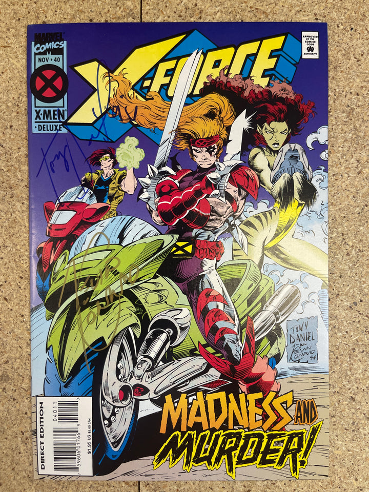 X-Force #40 Tony Daniels  Kevin Conrad Signatures