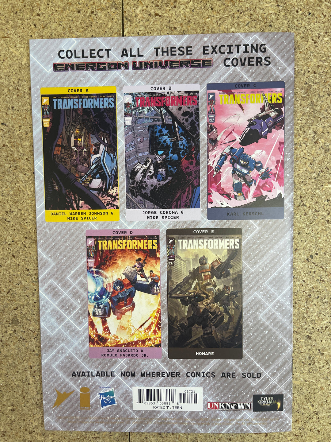 Transformers #17 Tyler Kirkham Signature White Negative Space Exclusive