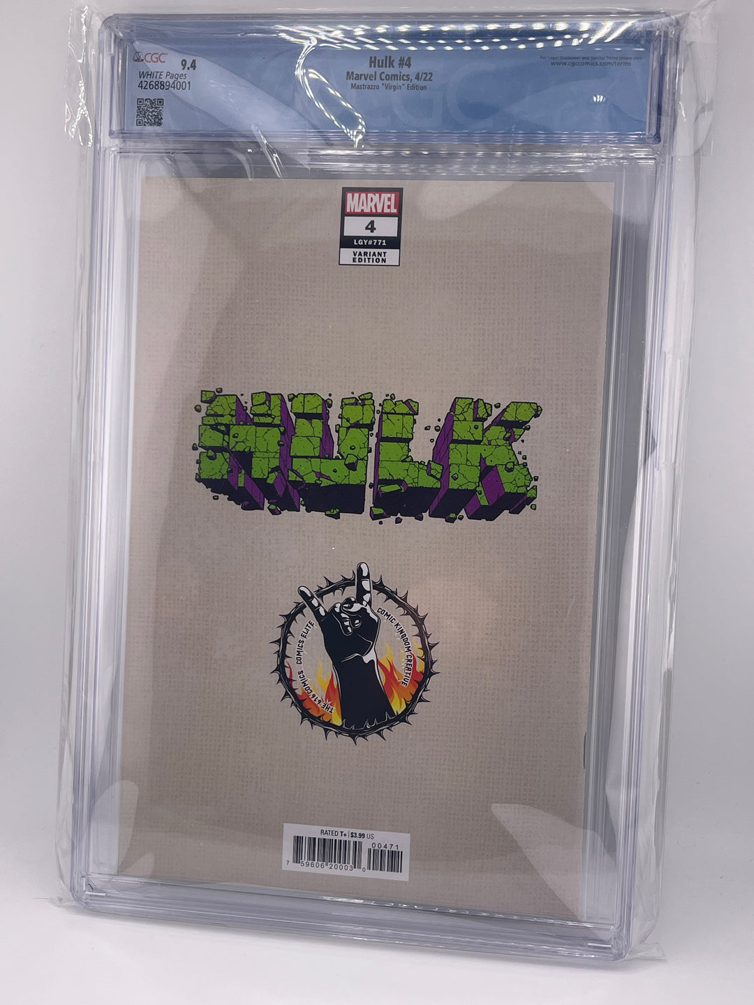 Hulk #4, CGC 9.4, Mastrazzo Virgin Exclusive