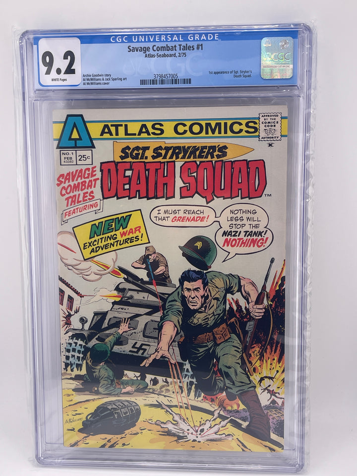 Savage Combat Tales #1, CGC 9.2, 1st app Sgt. Stryker's Death Squad