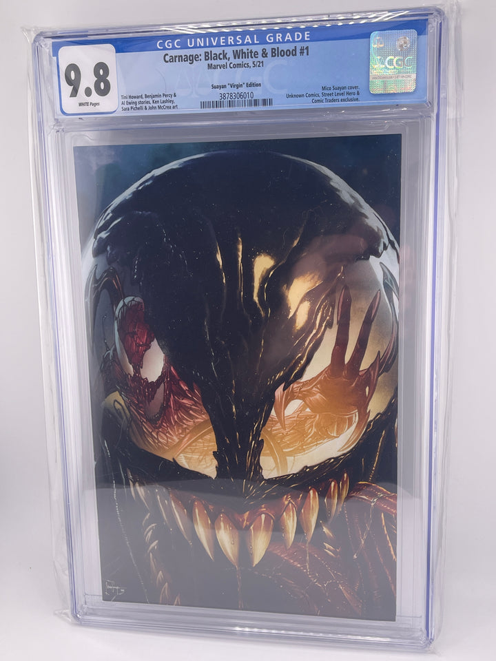 Carnage: Black, White, & Blood #1, CGC 9.8, Suayan Virgin Edition