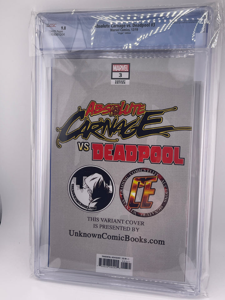 Absolute Carnage vs Deadpool #1-3, all CGC 9.8, all Virgin Exclusives