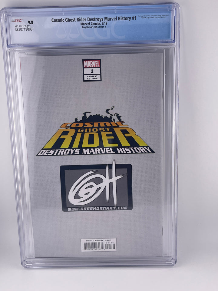 Cosmic Ghost Rider Destroys Marvel History #1 | CGC 9.8 | GregHornart.com edition b