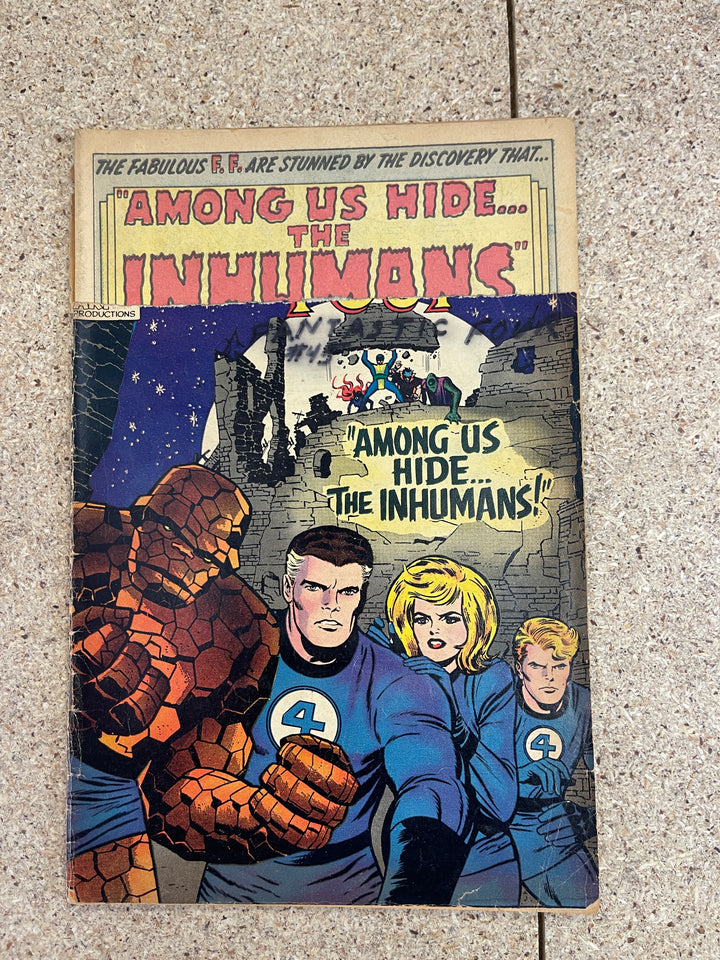 Fantastic Four #45 Missing Top Half Front Cover 1st Inhumans