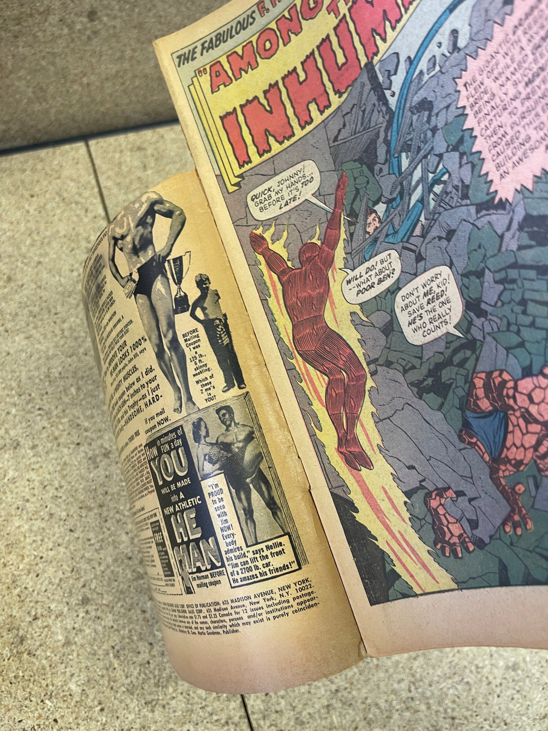 Fantastic Four #45 Missing Top Half Front Cover 1st Inhumans