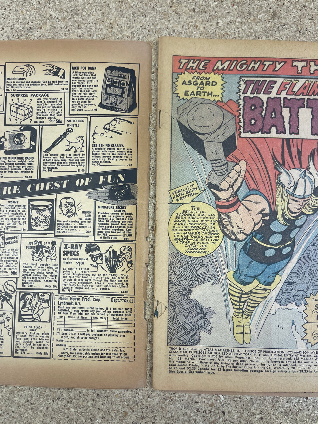 Thor #138 Detatched Cover
