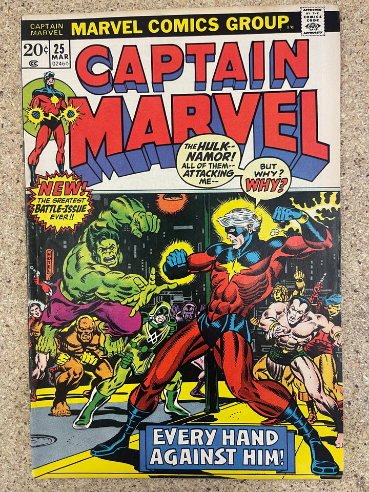 Captain Marvel #25 1st Jim Starlin on Title