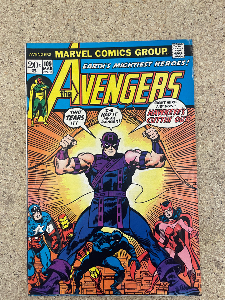 Avengers #109 Water Stain Back Cover