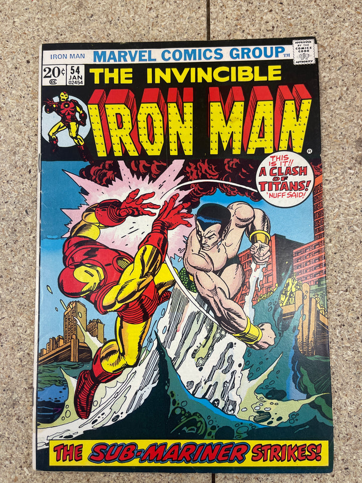 Iron Man  #54 1st Moondragon slight subscription crease