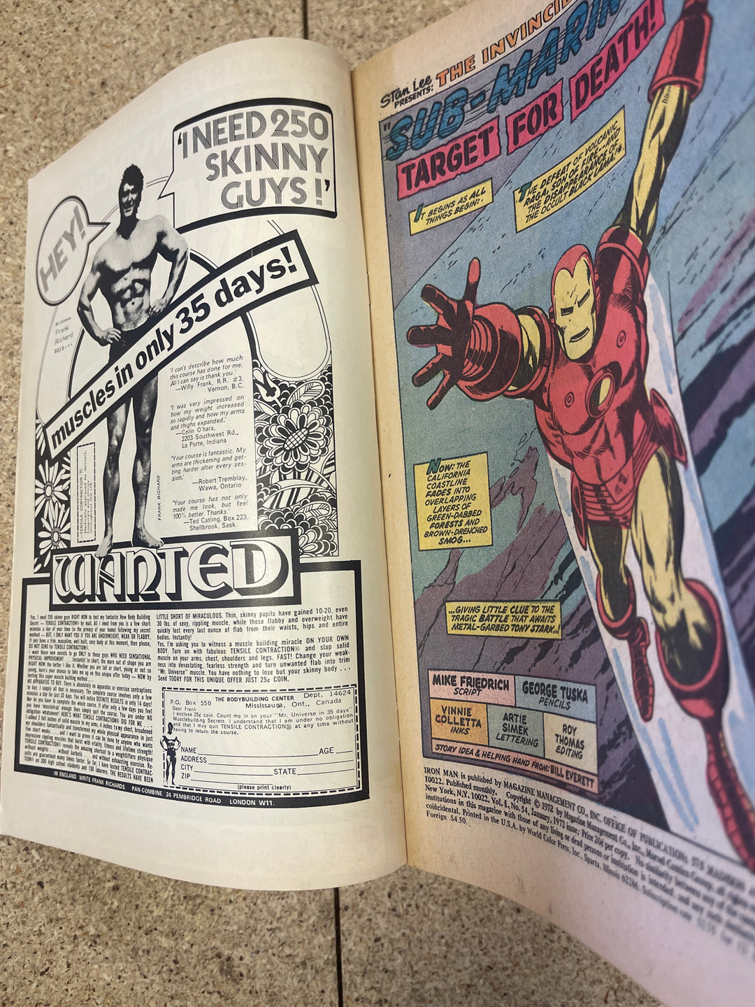 Iron Man  #54 1st Moondragon slight subscription crease