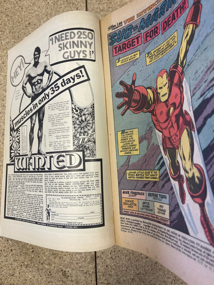 Iron Man  #54 1st Moondragon slight subscription crease