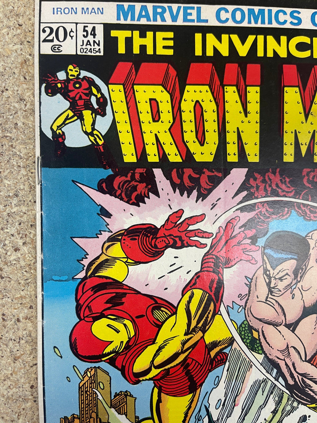 Iron Man  #54 1st Moondragon slight subscription crease