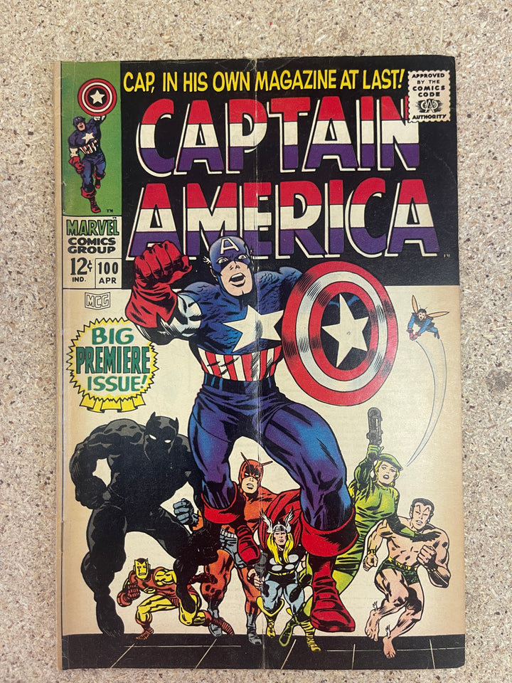Captain America #100 Subscription Crease