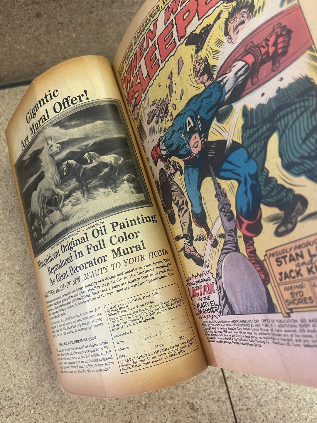 Captain America #101 Subscription Crease