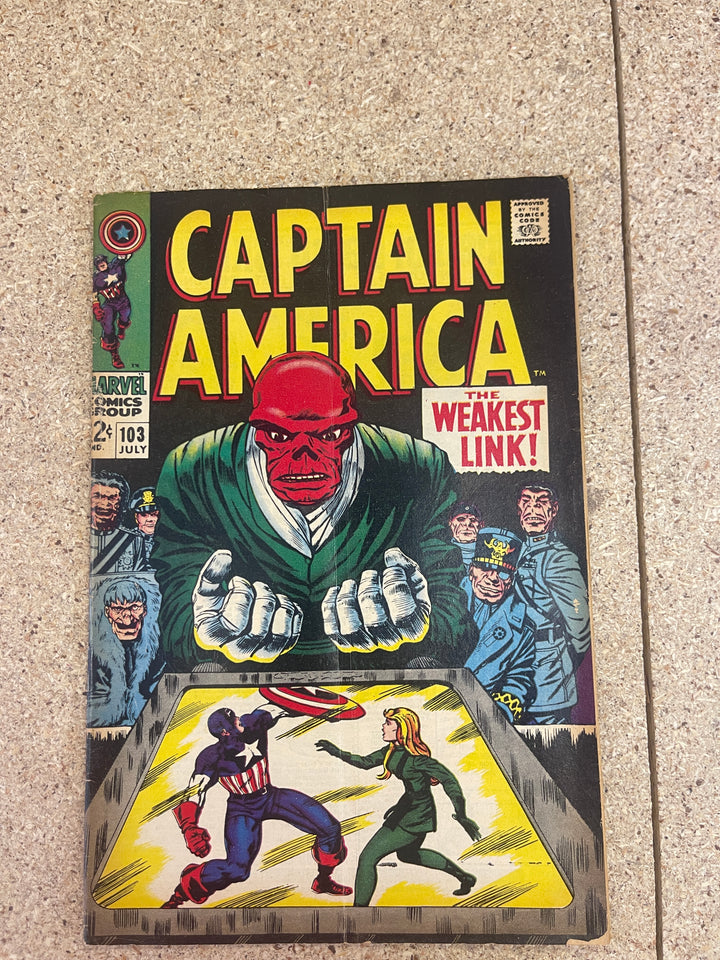 Captain America #103 Subscription Crease