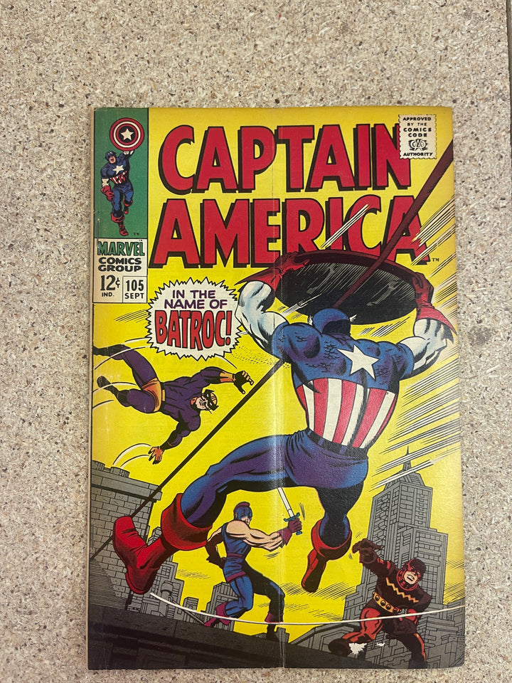 Captain America #105 Subscription Crease