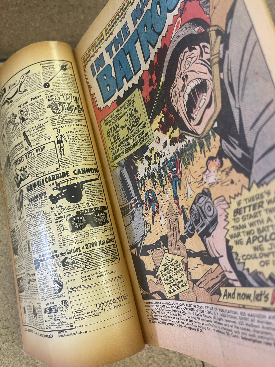 Captain America #105 Subscription Crease