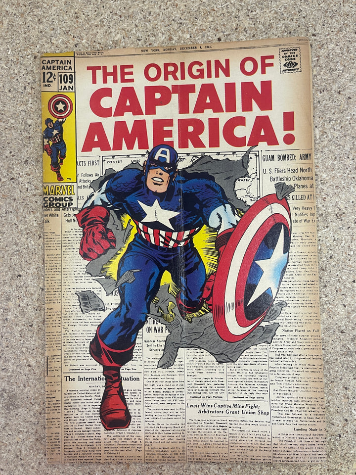 Captain America #109 Subscription Crease