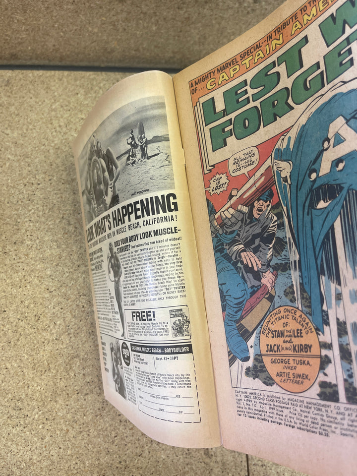 Captain America #112 Subscription Crease