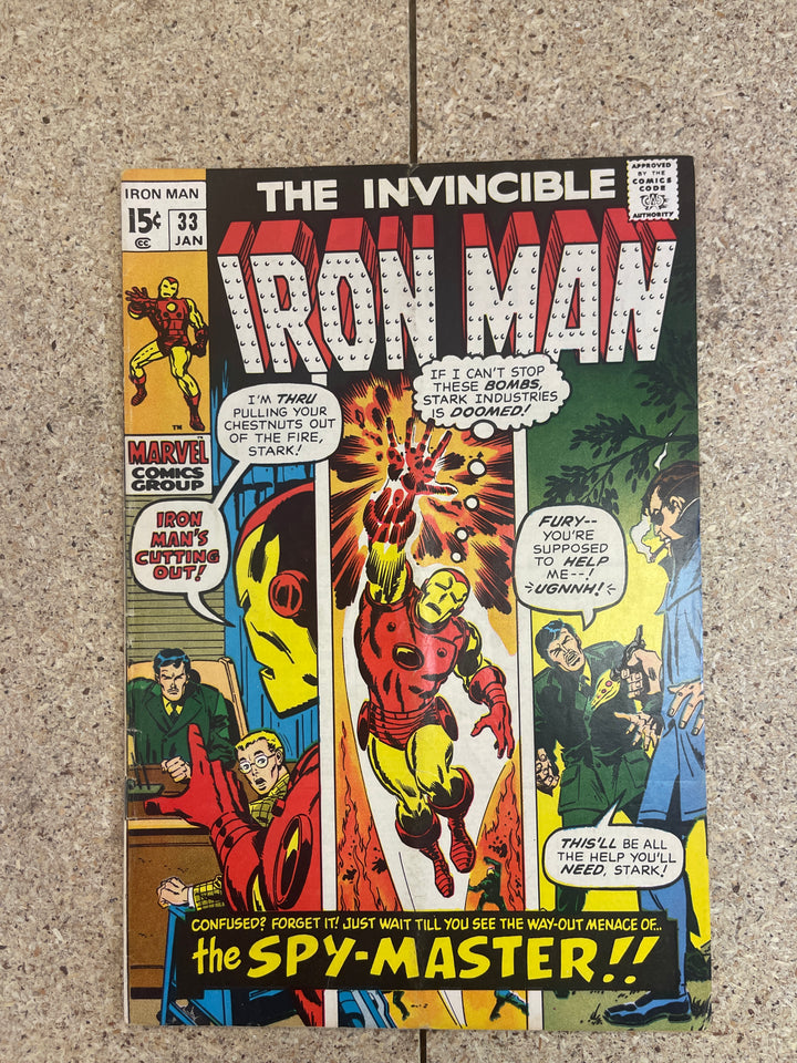 Iron Man #33 Subscription Crease