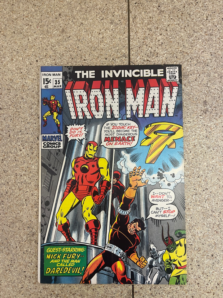 Iron Man #35 Subscription Crease