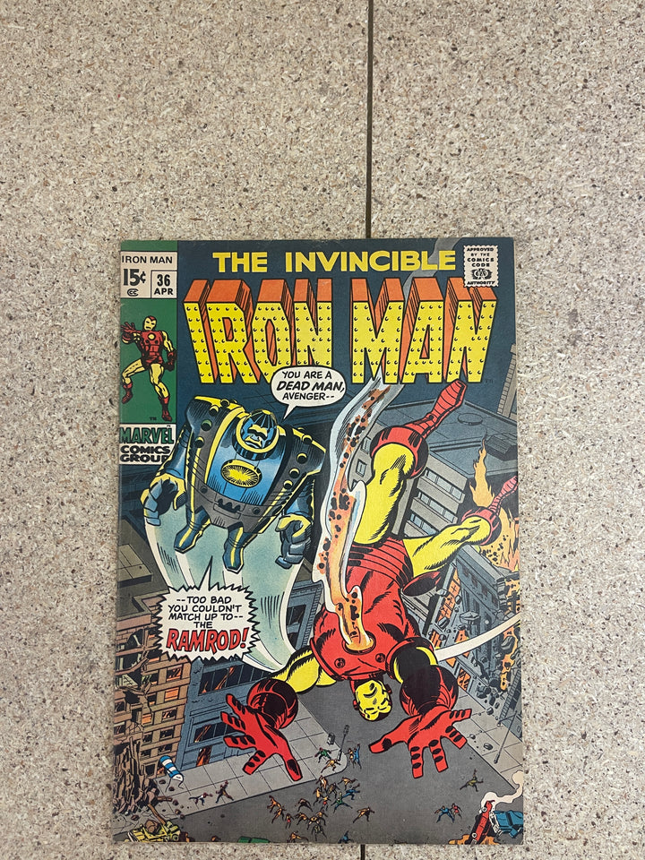 Iron Man #36 Subscription Crease