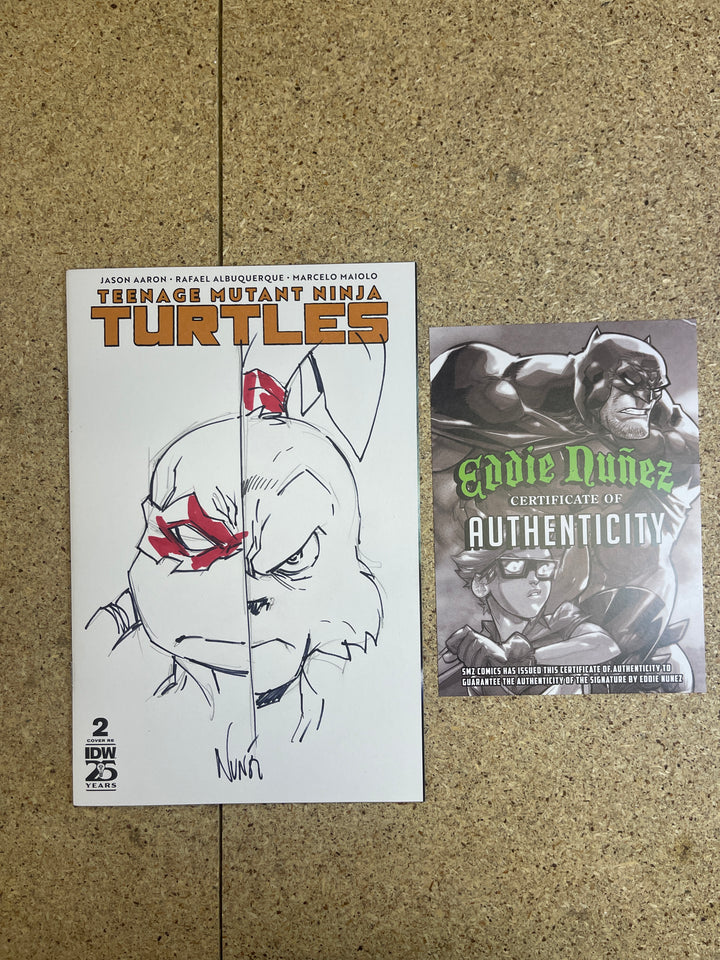Teenage Mutant Ninja Turtles  #2 Sketch Drawing Signature Eddie Nunez