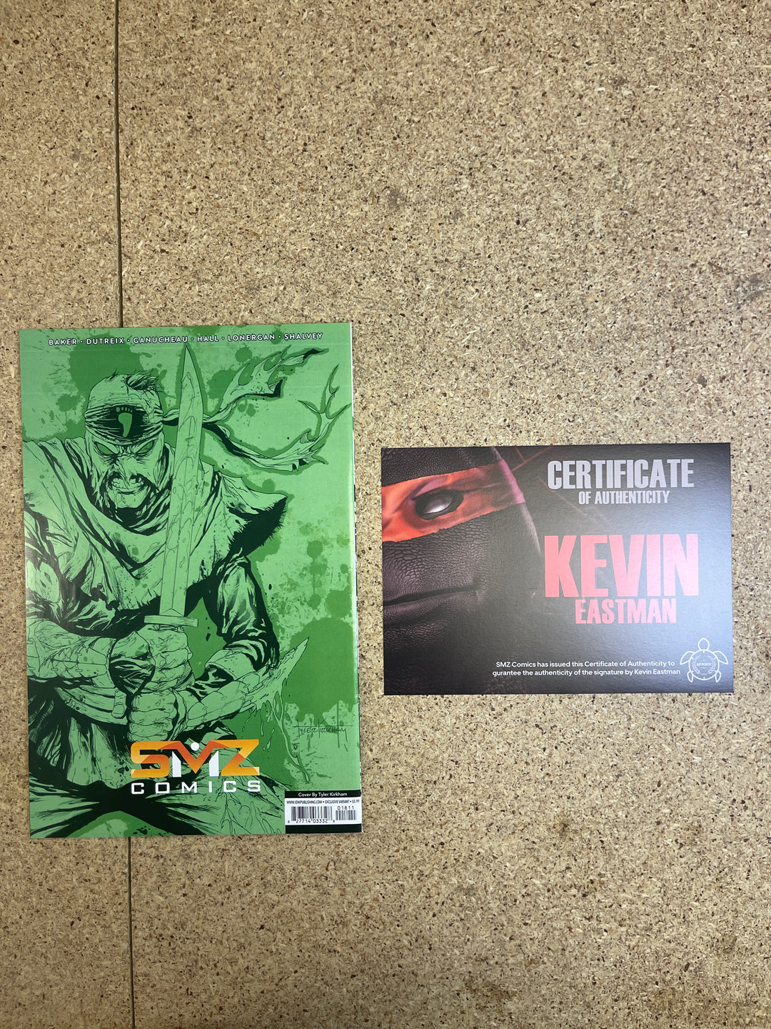Teenage Mutant Ninja Turtles Black White & Green #1 Kirkham Foot Solider Signature Kevin Eastman