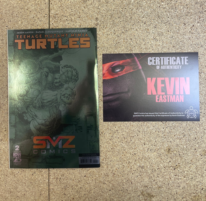 Teenage Mutant Ninja Turtles  #2 Kevin Eastman SMZ Virgin Foil Eastman Sig