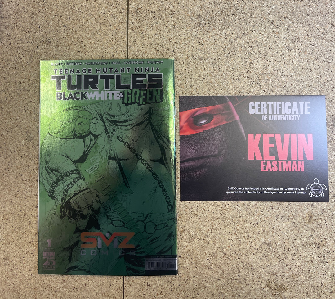 Teenage Mutant Ninja Turtles Black White & Green #1 Kirkham SMZ Eastman Signature