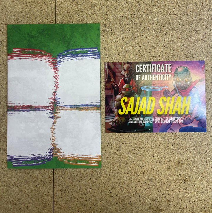Teenage Mutant Ninja Turtles  #1 Blank Glitch Polaroid Sketch Sajad Shah
