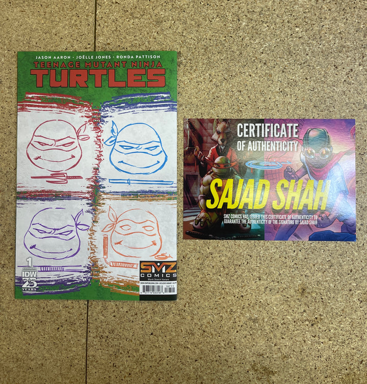 Teenage Mutant Ninja Turtles  #1 Blank Glitch Polaroid Sketch Sajad Shah