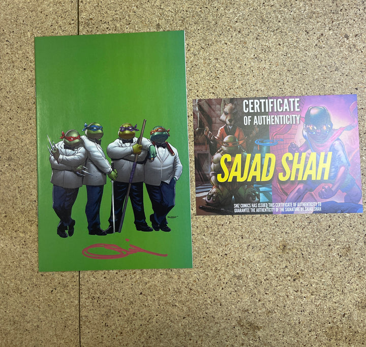 Teenage Mutant Ninja Turtles  #1 Sajad Shah 2024 SDCC SMZ Signature Virgin Green