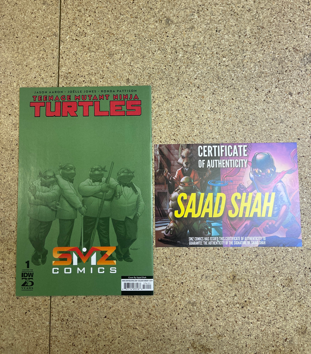 Teenage Mutant Ninja Turtles  #1 Sajad Shah 2024 SDCC SMZ Signature Virgin Green