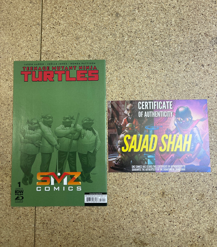 Teenage Mutant Ninja Turtles  #1 Sajad Shah 2024 SDCC SMZ Signature Virgin Green