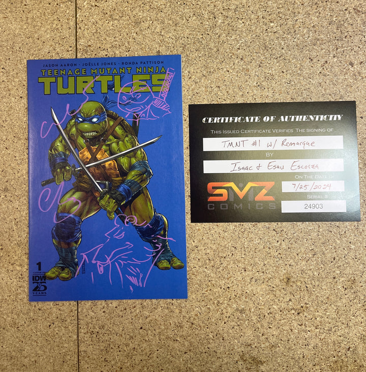 Teenage Mutant Ninja Turtles  #1 Escorza Brothers 2024 SDCC SMZ Leonardo Sig and sketch