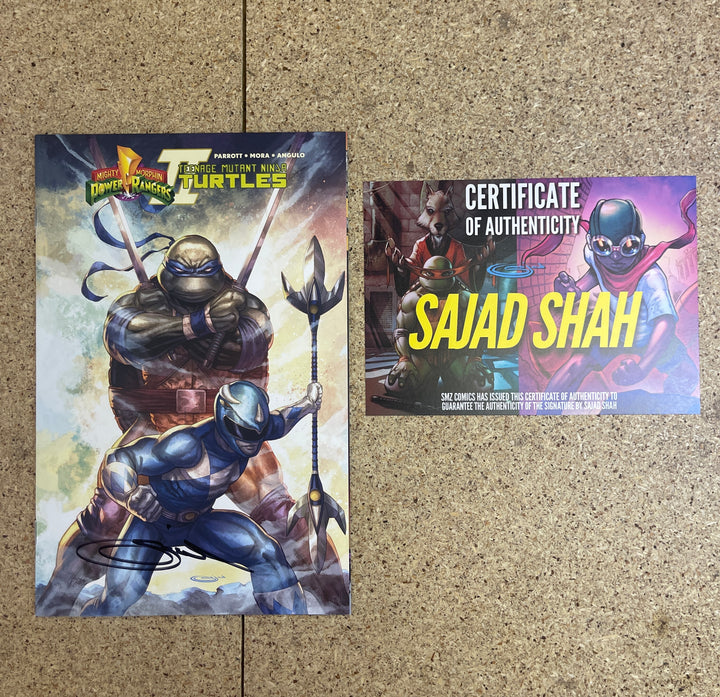 Mighty Morphin Power Rangers Teenage Mutant Ninja Turtles II #3 Shah SMZ Sig Leo
