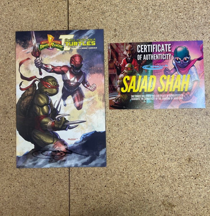 Mighty Morphin Power Rangers Teenage Mutant Ninja Turtles II #4 Shah SMZ Sig Raphael
