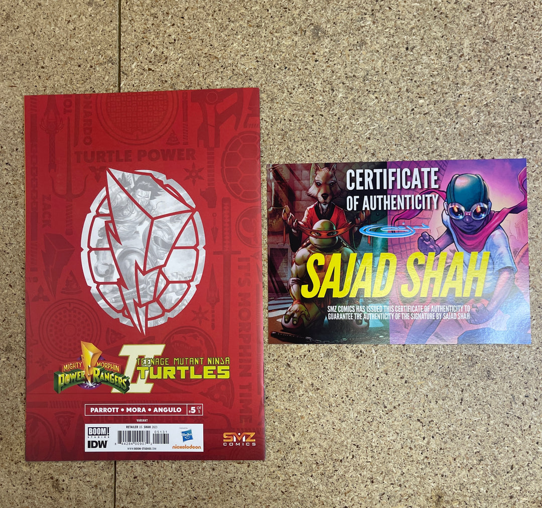 Mighty Morphin Power Rangers Teenage Mutant Ninja Turtles II #5 Shah SMZ Sig Jones