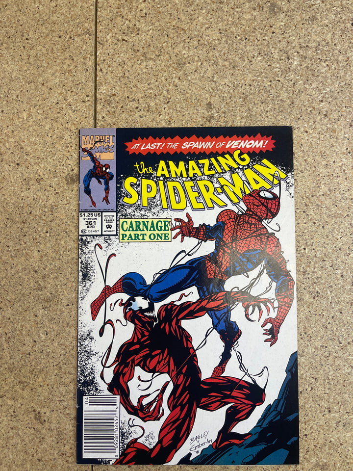 Amazing Spiderman #361 Newstand 1st Carnage