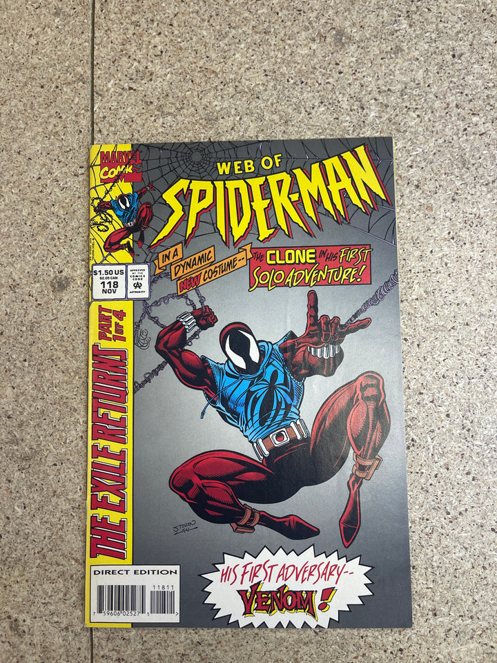 Web of Spiderman  #118 1st Scarlet Spider All Inserts